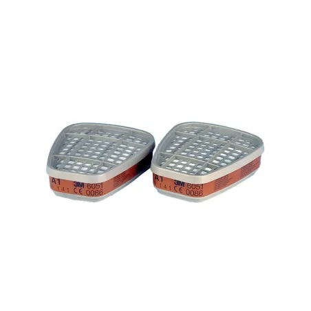 3M 6051 A1 Organik Gaz Buhar Yarım Yüz Maskesi Filtresi 1 Çift