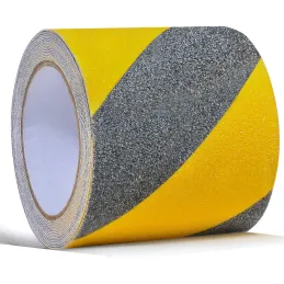 Sarı Siyah Kaydırmaz Bant 25 Metre 10 cm