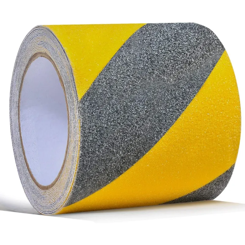 Sarı Siyah Kaydırmaz Bant 25 Metre 10 cm