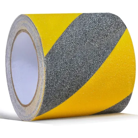 Sarı Siyah Kaydırmaz Bant 25 Metre 10 cm