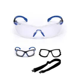 3M Solus S1101 SGAFKT-EU Mavi Siyah Kenar Şeffaf Gözlük Kit