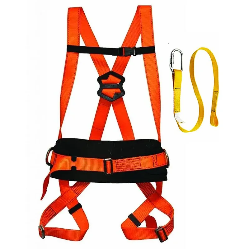 Bel Destekli Paraşüt Tipi Emniyet Kemeri Uzatma Halatı ve Karabina Dahil