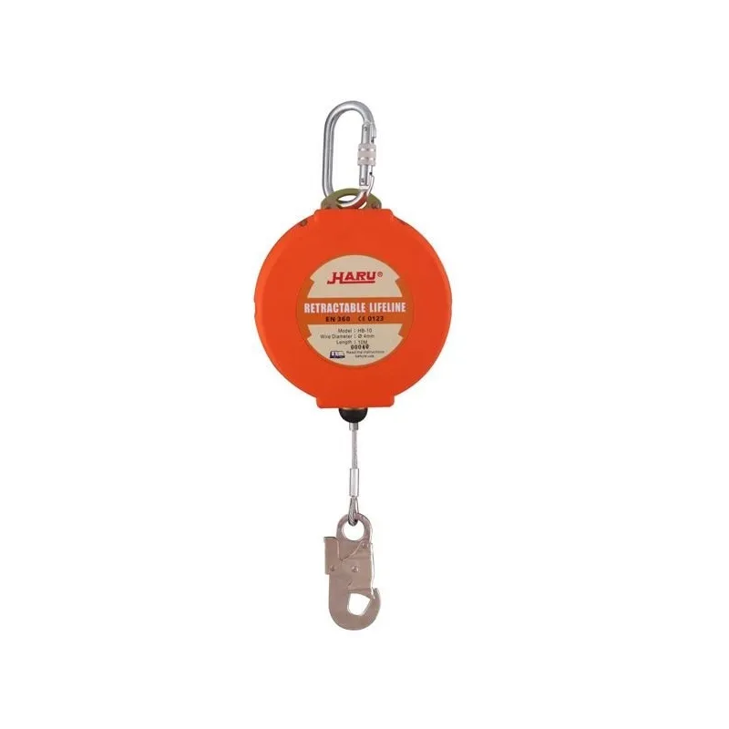 10 m Çelik 4 mm Halatlı Geri Sarımlı Düşüş Tutucu HARU KD 10