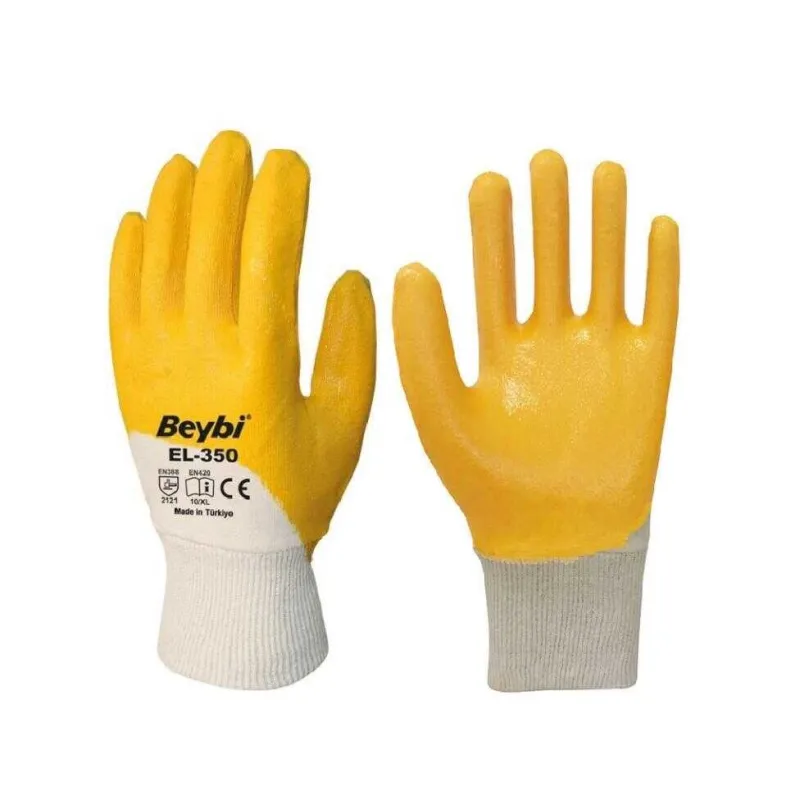 Beybi KN350 EL-350 Pamuk Astarlı Nitril İş Eldiveni 12 adet