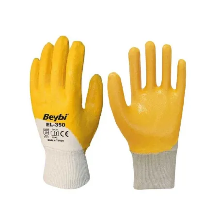 Beybi KN350 EL-350 Pamuk Astarlı Nitril İş Eldiveni 12 adet