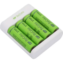 Gp Recyko E411 USB Aa-Aaa Şarj Cihazı Gp Recyko 2700 Serisi Aa Kalem Pil 4'lü