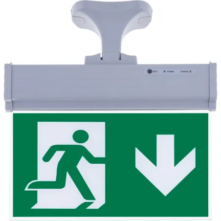 SG072 Çift Yönlü Acil Yönlendirme Armatürü Askı Aparatlı Aşağı