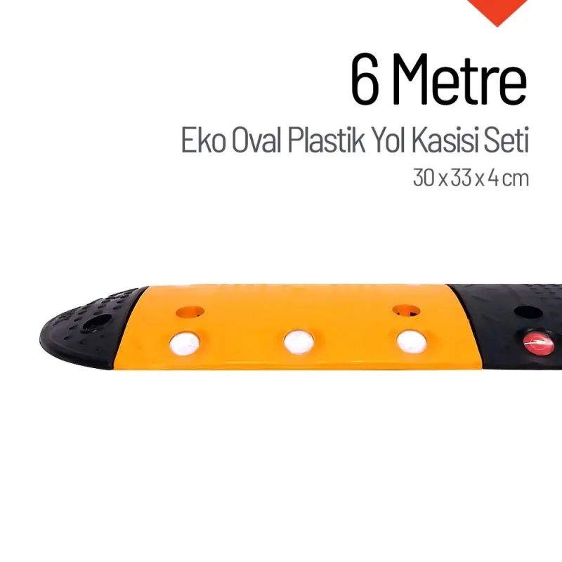 Eko Oval Plastik Hız Kesici Set Yol Kasisi 6 metre