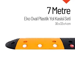 Eko Oval Plastik Hız Kesici Set Yol Kasisi 7 metre