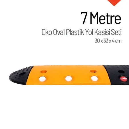 Eko Oval Plastik Hız Kesici Set Yol Kasisi 7 metre
