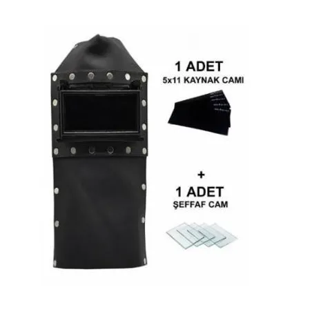 DERİ KAYNAKÇI MASKESİ CAMLARI DAHİL