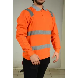 TURUNCU YAZLIK REFLEKTÖRLÜ SWEAT