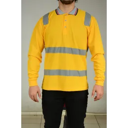 SARI YAZLIK REFLEKTÖRLÜ SWEAT