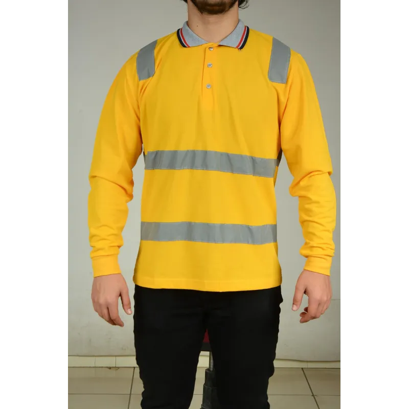 SARI YAZLIK REFLEKTÖRLÜ SWEAT