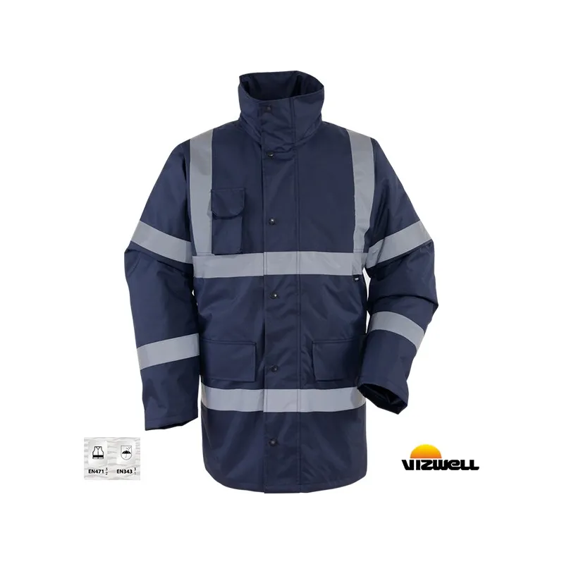 Vizwell VWJK01/N 300 D Oxford Reflektörlü İçi Kapitoneli Parka