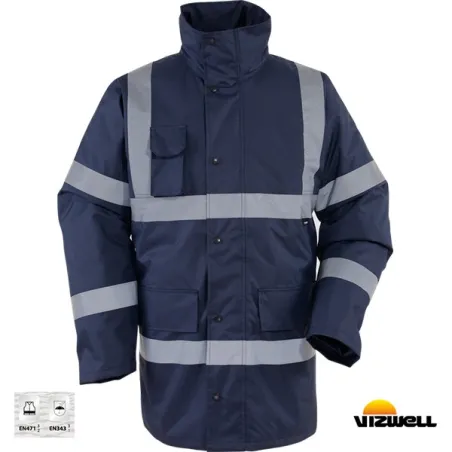Vizwell VWJK01/N 300 D Oxford Reflektörlü İçi Kapitoneli Parka