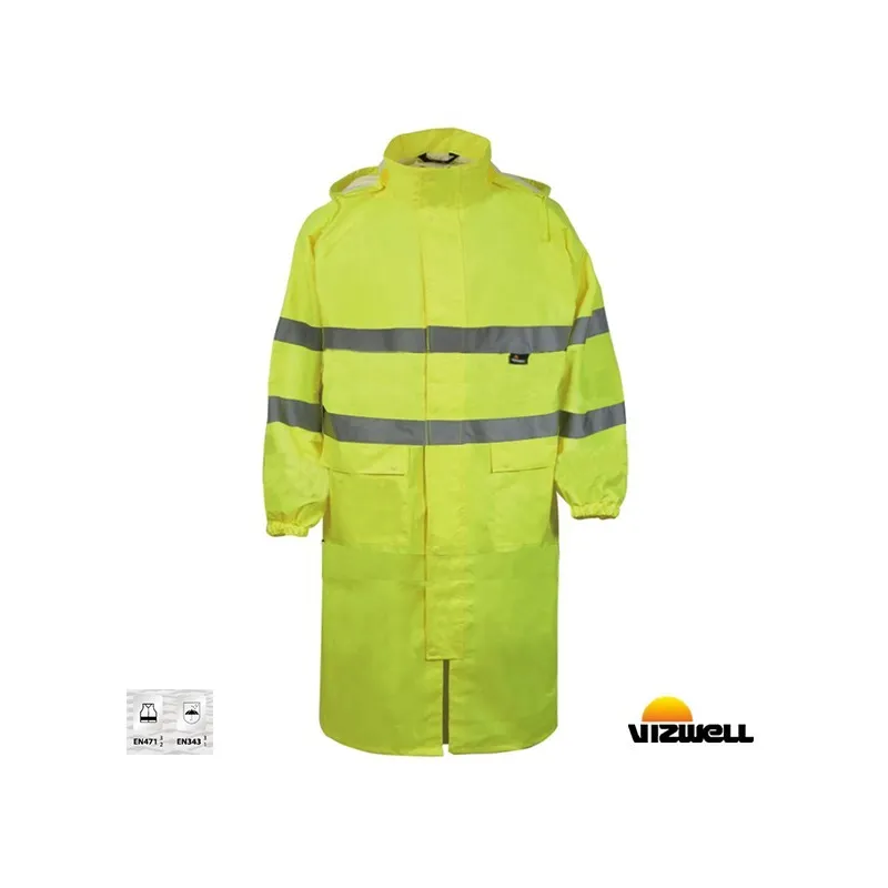 Vizwell VWJK67L Sarı 150 D Reflektörlü Pardesü Yağmurluk