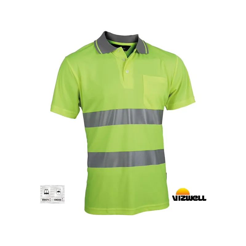 VİZWELL VWPS01A SARI COOLPASS KUMAS REFLEKTÖRLÜ POLO T-SHIRT