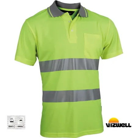 VİZWELL VWPS01A SARI COOLPASS KUMAS REFLEKTÖRLÜ POLO T-SHIRT