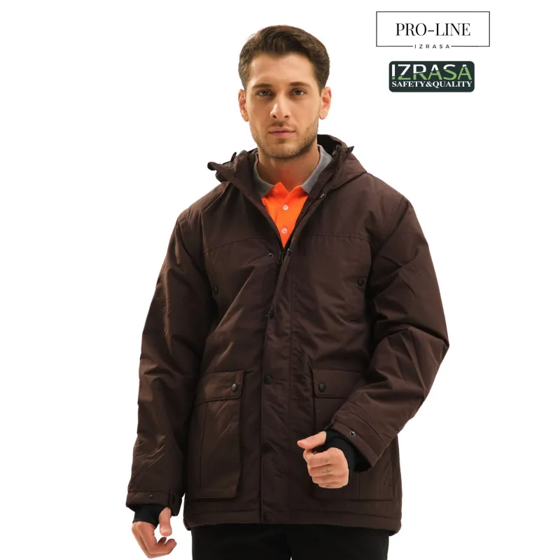 IZRASA ProLine 250 D Yırtılmaz Cok Fonksiyonlu Kahverengi Parka