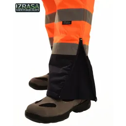 IZRASA NT187 Turuncu Lacivert ProLine 300 D Oxford Cift Renkli Reflektorlu Pantolon