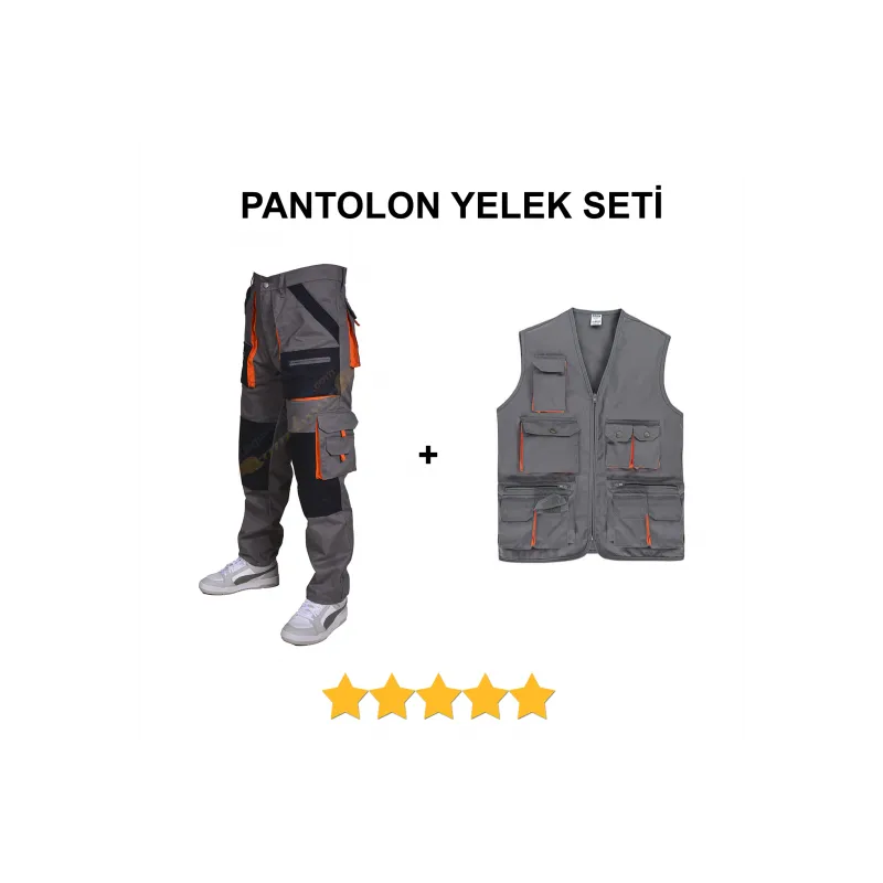 HARMANDAN KARIŞIM PANTOLON YELEK SETİ