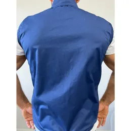 Mavi Renk Çok Cepli Tasarım Yelek