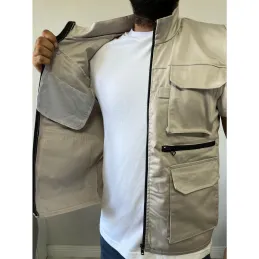 Bej Renk Çok Cepli Tasarım Yelek