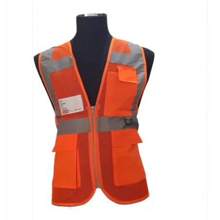 Fileli Turuncu Mühendis İkaz Yeleği