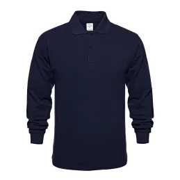 Polo Yaka Lacivert Sweatshirt