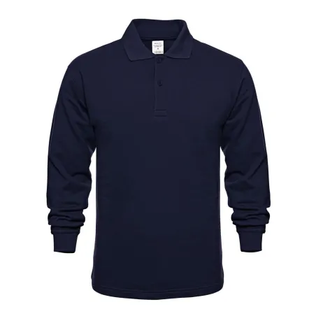 Polo Yaka Lacivert Sweatshirt