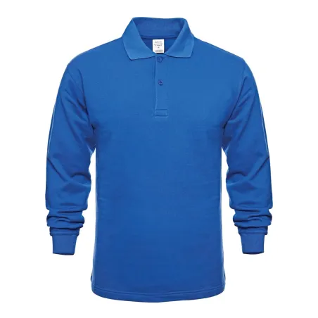 Polo Yaka Mavi Sweatshirt