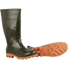 GEZER Haki Kauçuk Çelik Burunlu Çalışma Çizmesi
