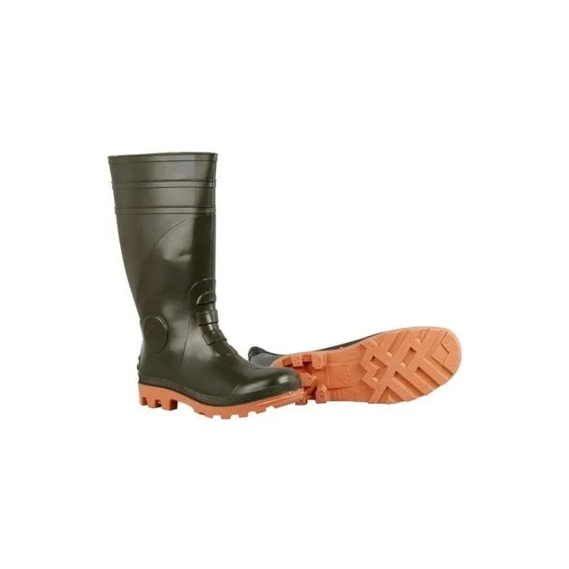 GEZER Haki Kauçuk Çelik Burunlu Çalışma Çizmesi