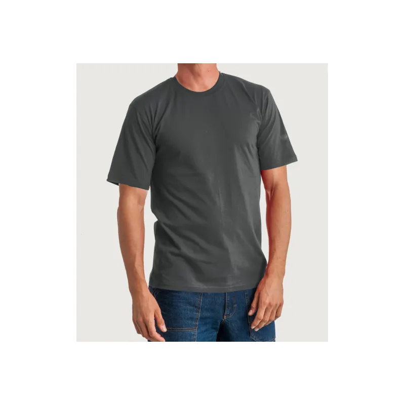 Koyu Gri Bisiklet Yaka Tsirt