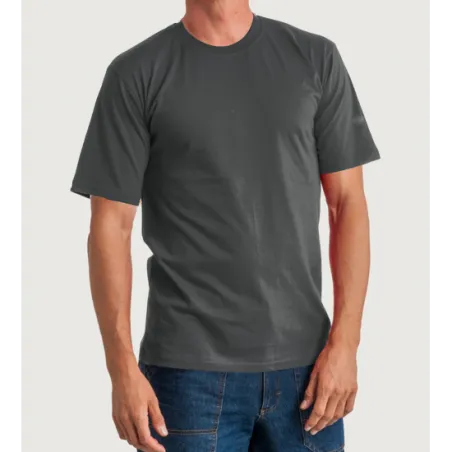 Koyu Gri Bisiklet Yaka Tsirt