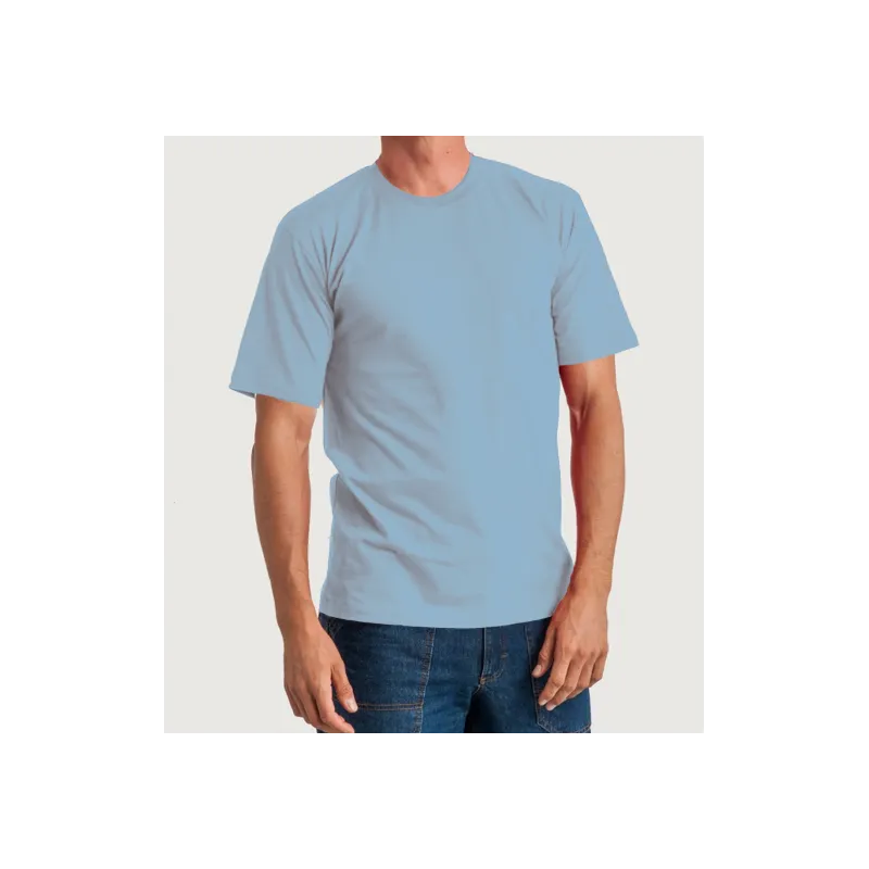 Açık Mavi Bisiklet Yaka Tsirt