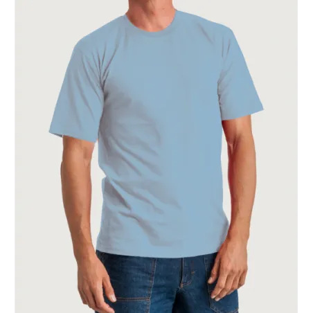 Açık Mavi Bisiklet Yaka Tsirt