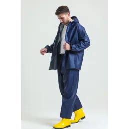 PVC ASTARLI FERMUARLI KALIN TAKIM YAĞMURLUK