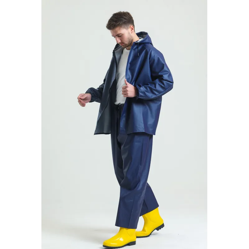 PVC ASTARLI FERMUARLI KALIN TAKIM YAĞMURLUK