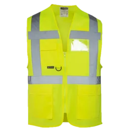 Yeşil  Mühendis Cepli İkaz Yeleği