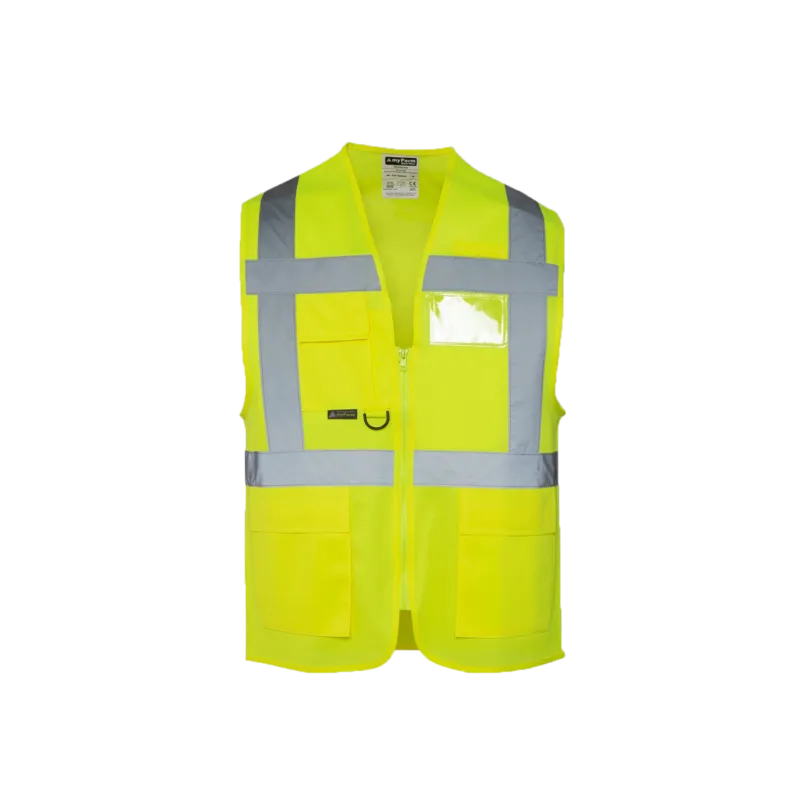 Yeşil  Mühendis Cepli İkaz Yeleği