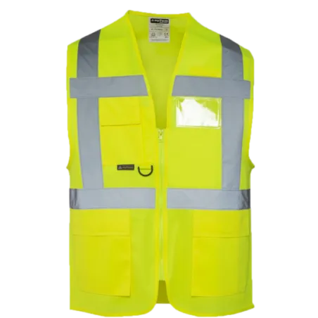 Yeşil  Mühendis Cepli İkaz Yeleği
