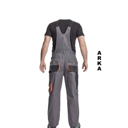 Cerva Carbl Be Bahçıvan Tulum Gri-Siyah