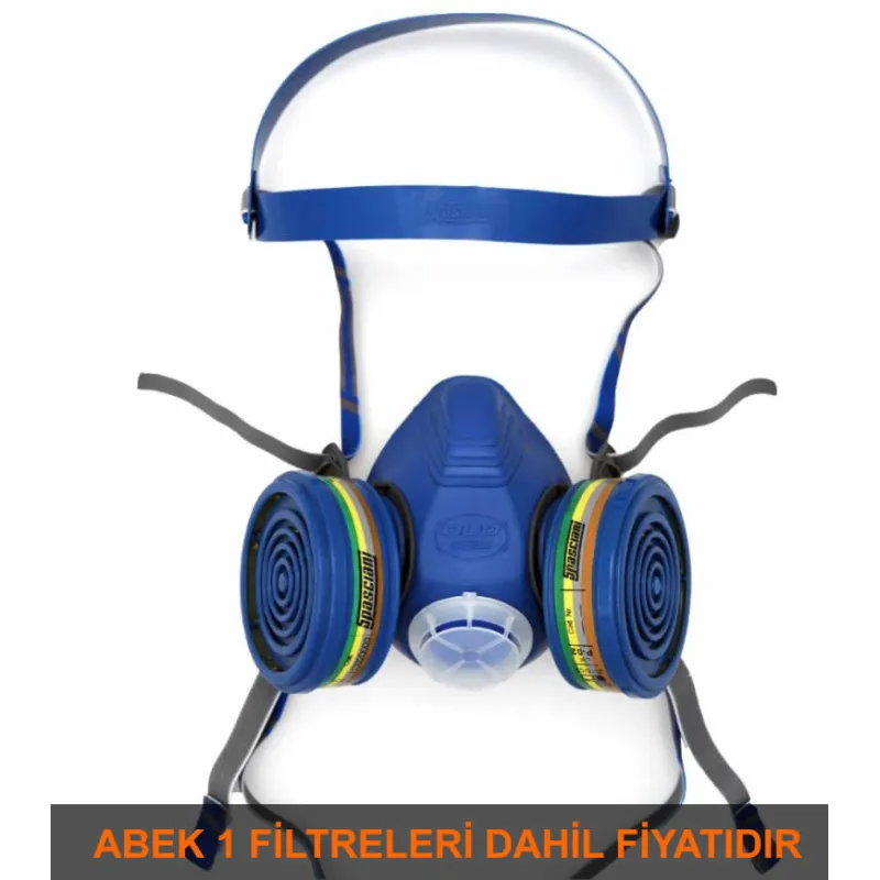 SPASCIANI DUO ABEK1 FİLTRELİ YARIM YÜZ MASKE