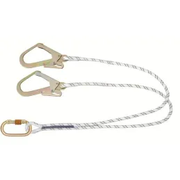 Kİ231 Çift Kollu Statik Halatlı Lanyard Büyük Kancalı