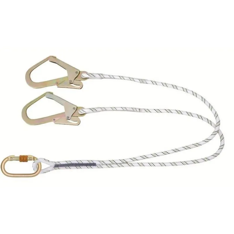 Kİ231 Çift Kollu Statik Halatlı Lanyard Büyük Kancalı