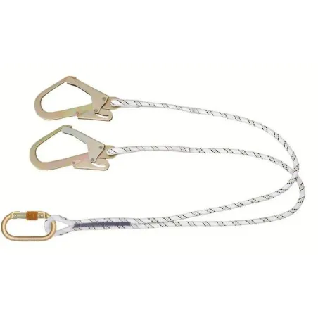 Kİ231 Çift Kollu Statik Halatlı Lanyard Büyük Kancalı