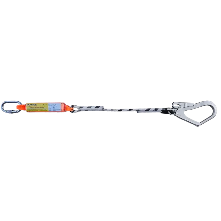KA388 Şok Emici Tek İpli Statik Halatlı Büyük Kancalı Karabinalı