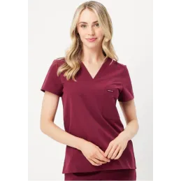 Kadın Bordo Hemşire Forması Takım